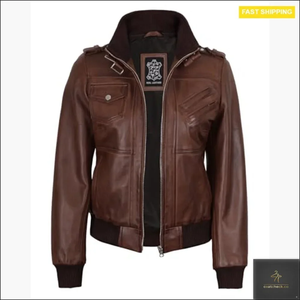 Lambskin Leather Jacket with Removable Hood, Regular Fit, Long Sleeve